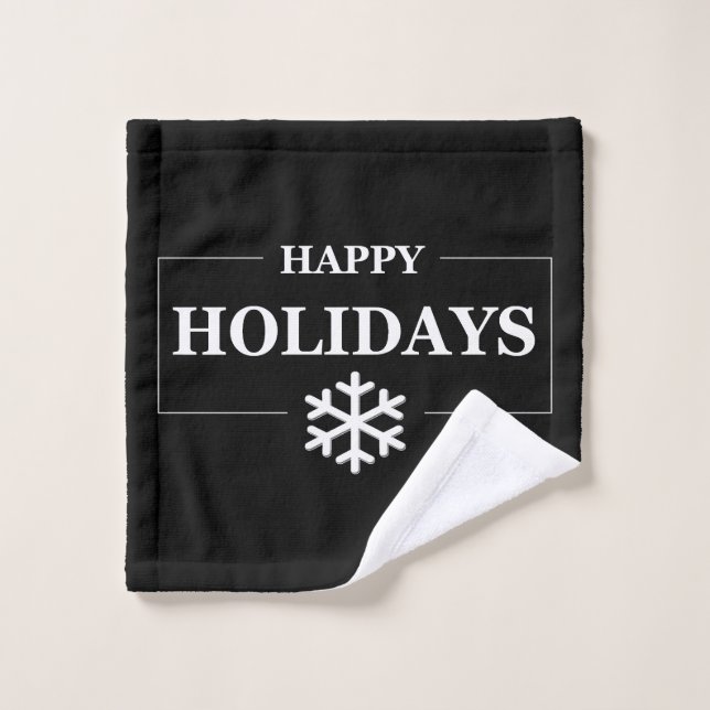 Personalized Christmas Happy Holiday Custom Gift  Wash Cloth (Wash Cloth)