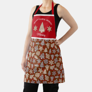 Personalized Christmas Head Cookie Baker Custom Apron