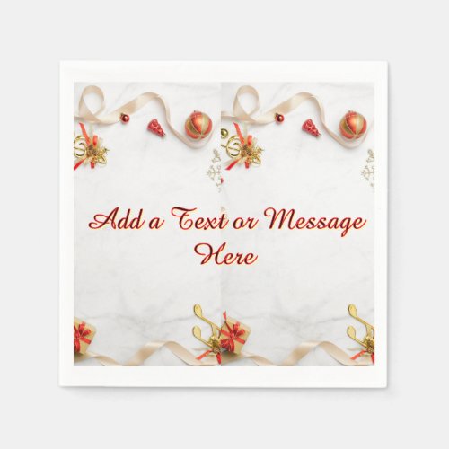 Personalized Christmas Holiday Celebration Table  Napkins