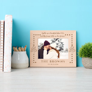 Personalized Christmas Holiday Couple Name Love Engraved Frames