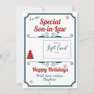 Personalized Christmas Holiday Gift Card Holder