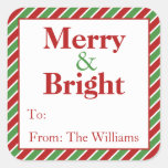Personalized Christmas Holiday Gift Tag Stickers at Zazzle