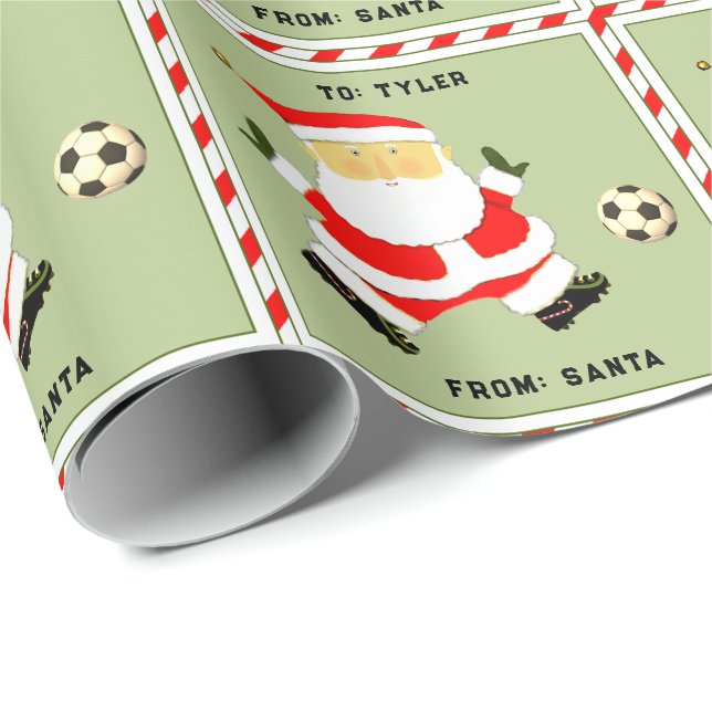 Personalized Christmas Holiday Gift Wrapping Paper (Roll Corner)