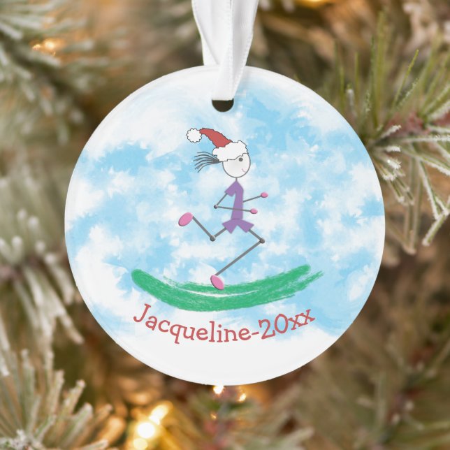PERSONALIZED © Christmas Holiday Lady Runner Ornament (Tree)