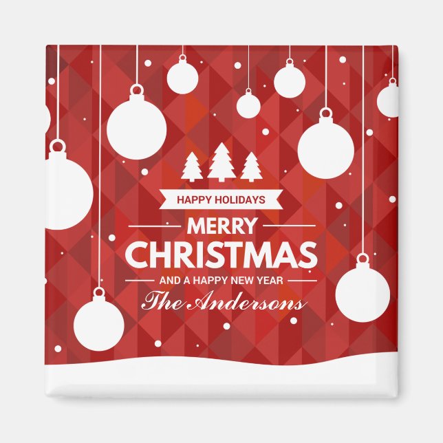 Personalized Christmas Holiday | Magnet (Front)