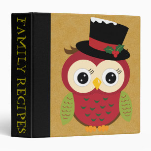 Personalized Christmas Holiday Photo Recipe Binder