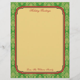 Personalized Christmas Holiday Stationary Paper