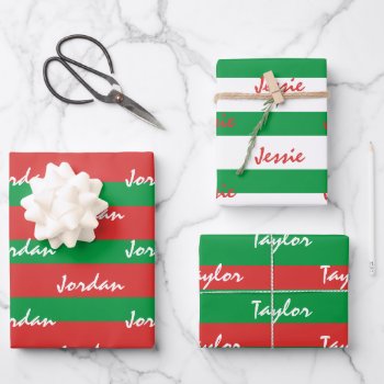 Personalized Christmas Holiday Wrapping Paper by BiskerVille at Zazzle