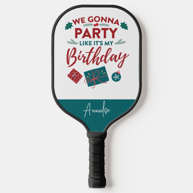 Personalized Christmas Holidays Family Sports Pickleball Paddle (Front)
