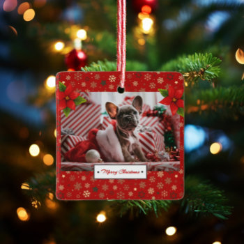 Personalized Christmas Holidays Photo Ceramic Ornament by ChristmaSpirit at Zazzle