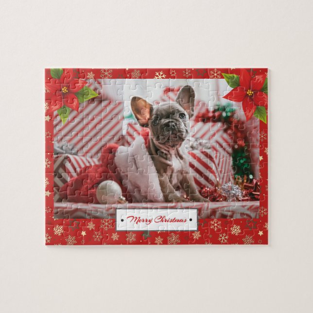 Personalized Christmas Holidays Photo Jigsaw Puzzle (Horizontal)