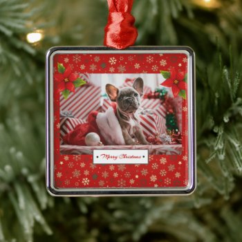 Personalized Christmas Holidays Photo Metal Ornament by ChristmaSpirit at Zazzle