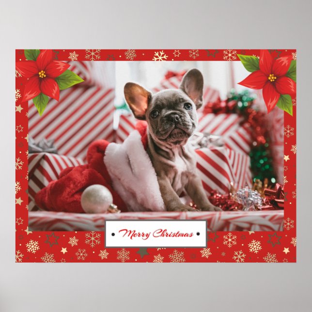 Personalized Christmas Holidays Photo Poster (Front)