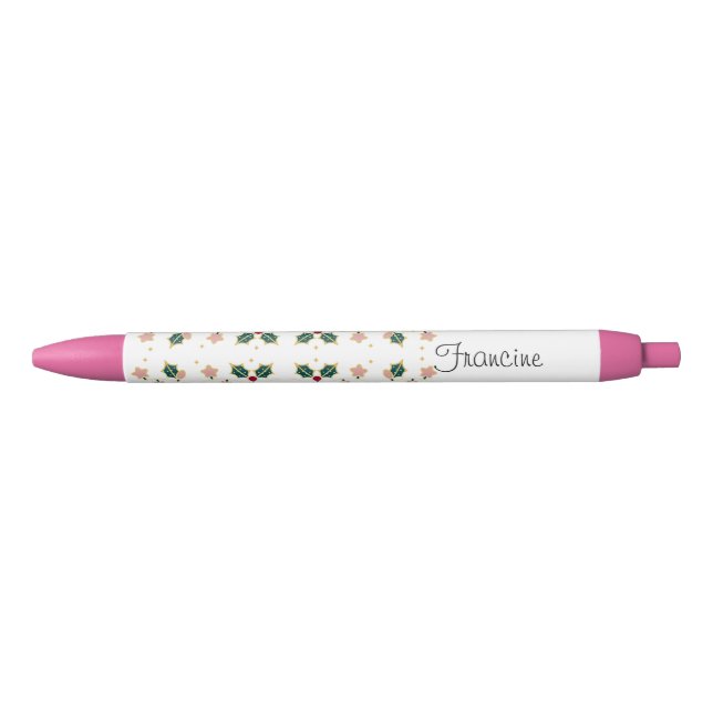 Personalized Christmas Holly Pen (Front)