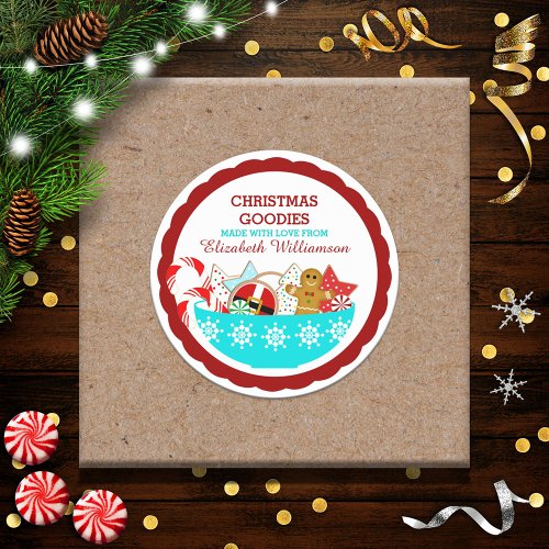 Personalized Christmas Home Baked Treats Labels