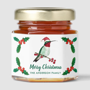 Personalized Christmas Honey Jar Favors