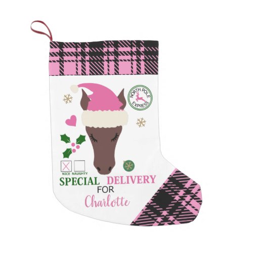 Personalized Christmas Horse Special Delivery Small Christmas Stocking