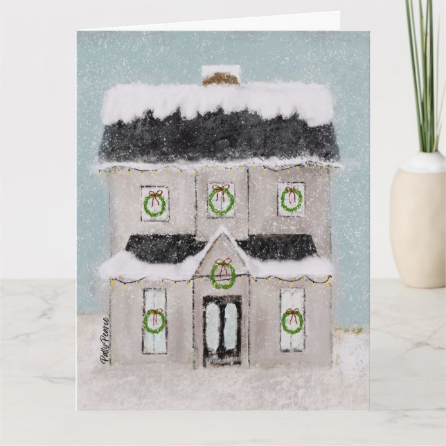 Personalized Christmas House Card (Front)