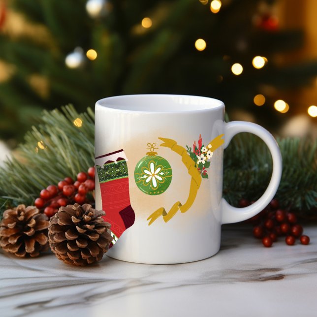 Personalized Christmas Joy Holiday Coffee Mug (Creator Uploaded)