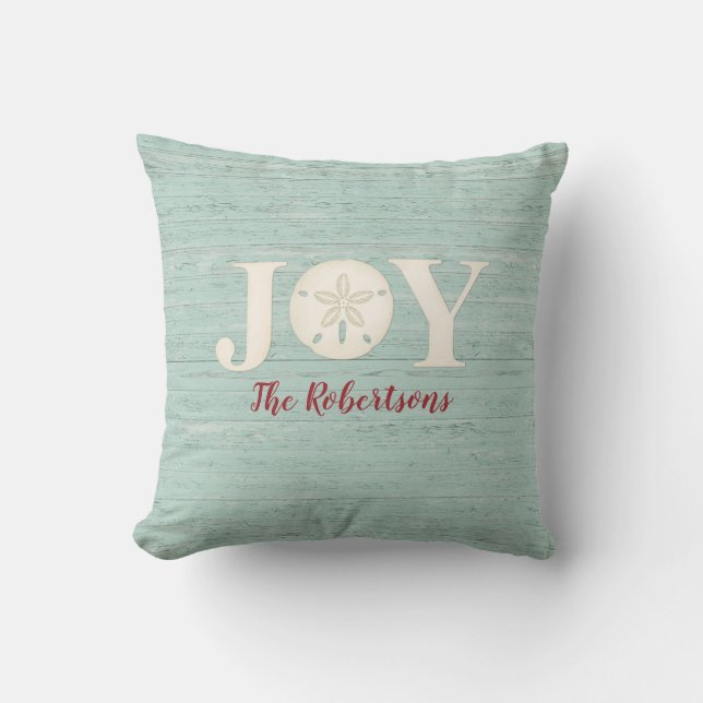 Personalized Christmas Joy Lumbar Pillow (Front)