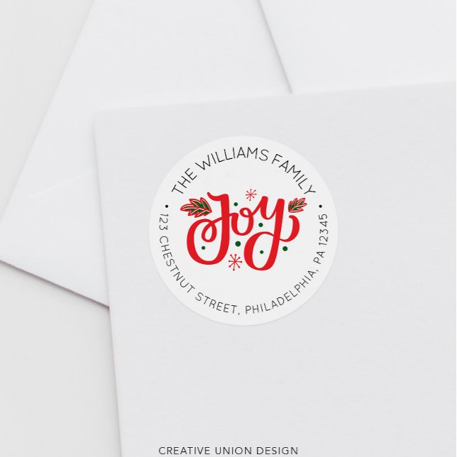 Personalized Christmas Joy Return Address Label (Creator Uploaded)