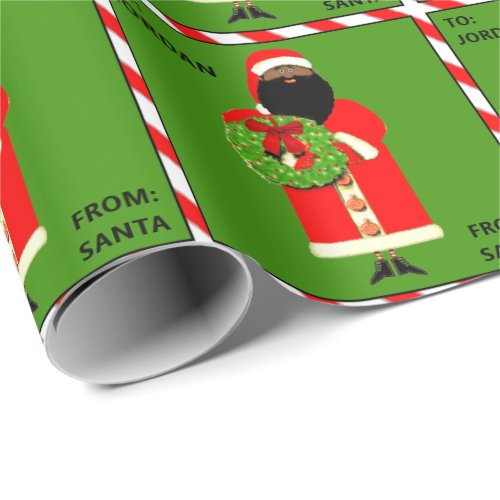 Personalized Christmas Kids Holiday Gift Wrapping Paper