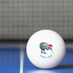 PERSONALIZED CHRISTMAS KIWI PAUA PING PONG BALL
