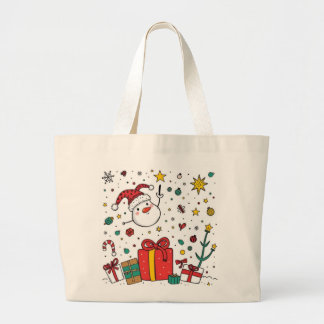 personalized Christmas  Large Tote Bag
