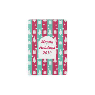Personalized Christmas Leather Passport Holder