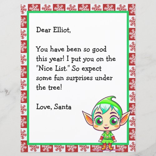 Personalized Christmas Letter from Santa for Kids