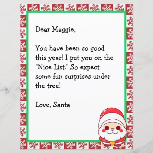 Personalized Christmas Letter from Santa for Kids