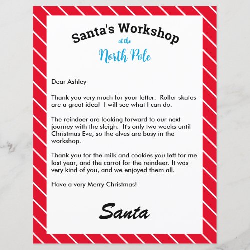 Personalized Christmas Letter Reply from Santa