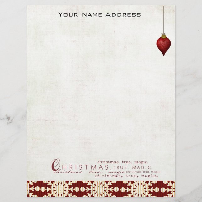 personalized Christmas letterhead (Front)