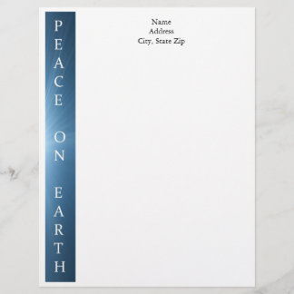 Personalized Christmas Letterhead - Peace on Earth