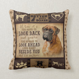 Personalized Christmas, Life Is Better With Boxer Throw Pillow