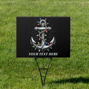 Personalized Christmas Lights Boating Sailing  Sign