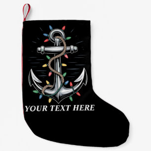 Personalized Christmas Lights Boating Sailing  Small Christmas Stocking