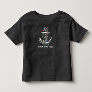 Personalized Christmas Lights Boating Sailing  Toddler T-shirt