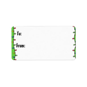 Personalized Christmas Lights Holiday Gift Tags
