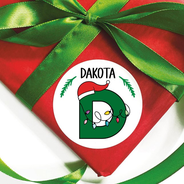 Personalized Christmas Lights Initial Sticker (Creator Uploaded)