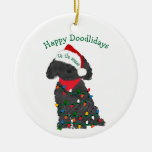Personalized Christmas Lights Labradoodle Ceramic Ornament at Zazzle