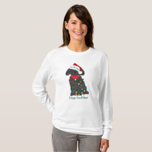 Personalized Christmas Lights Labradoodle T-Shirt