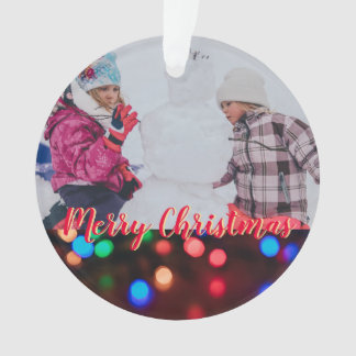 Personalized Christmas Lights Photo Ornament
