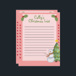 Personalized Christmas List with Snowman<br><div class="desc">Your child would be delighted to fill out their very own Christmas list for Santa on this special paper. Both sides feature the same design and there is plenty of room to list all of their Christmas wishes. Merry Christmas.</div>