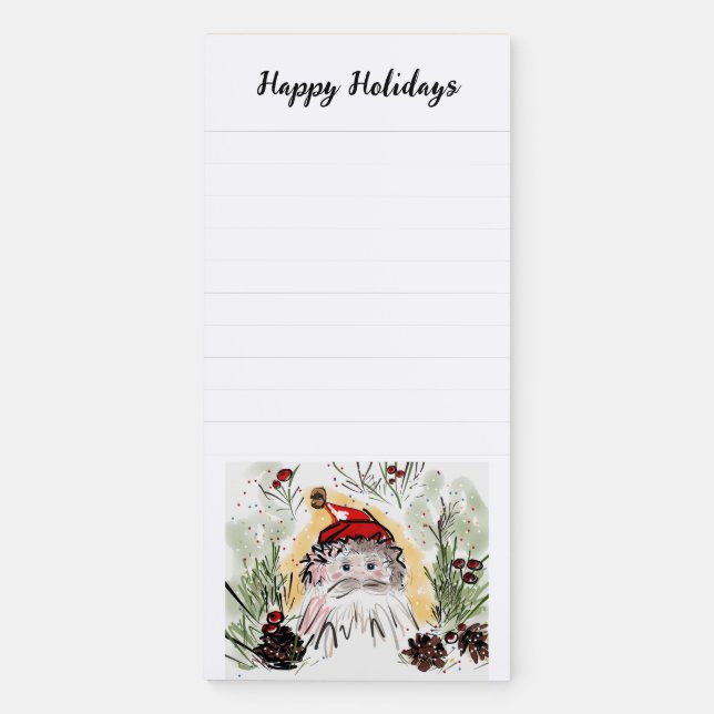 Personalized Christmas Magnetic Notepad for Fridge (Front)