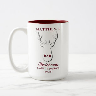 Personalized Christmas Matching Family Reunion Dad Two-Tone Coffee Mug