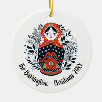 Personalized Christmas Matryoshka Nesting Doll