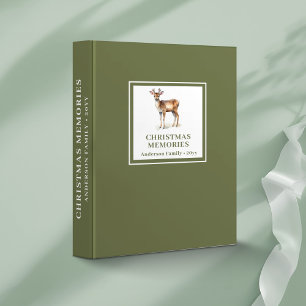 Personalized Christmas Memory Album Soft Pastel 3 Ring Binder