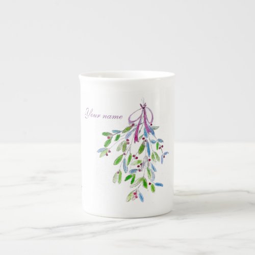 Personalized Christmas Mistletoe Specialty Mug