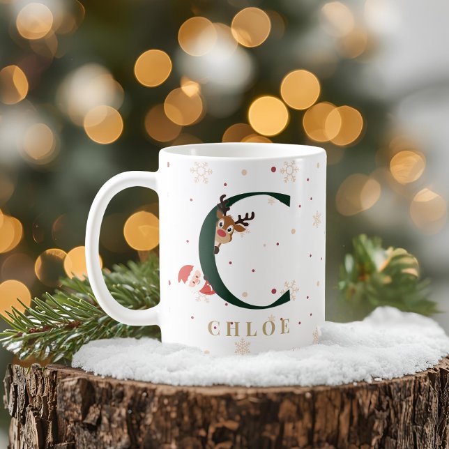 Personalized Christmas Monogram C Mug (Creator Uploaded)